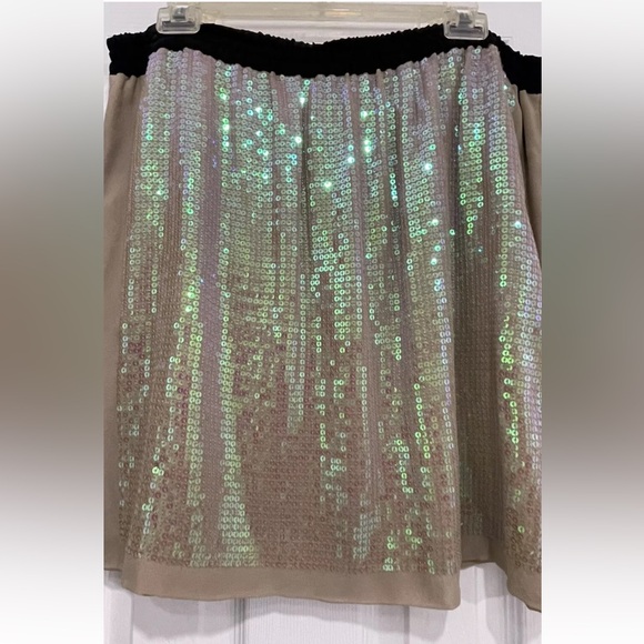 BCBG MaxAzria NWOT Sequin Glam Mini Skirt Women’s size L - Picture 4 of 12